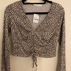 Leopard Print Long Sleeve Top